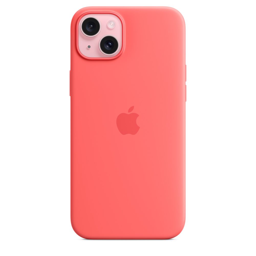 Apple iPhone 15 Plus szilikon tok MagSafe-val -Guava