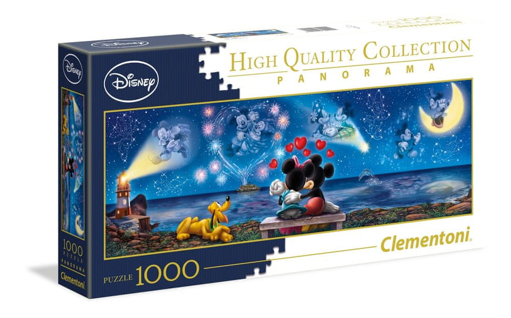 Clementoni Puzzle 1000 dílků panorama - Mickey a Minnie