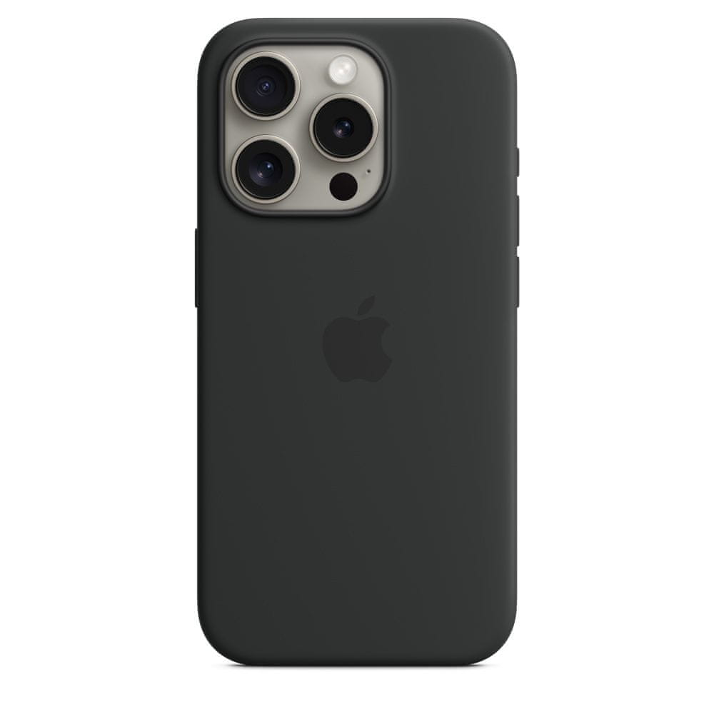 Levně Apple iPhone 15 Pro Silicone Case with MagSafe - Black