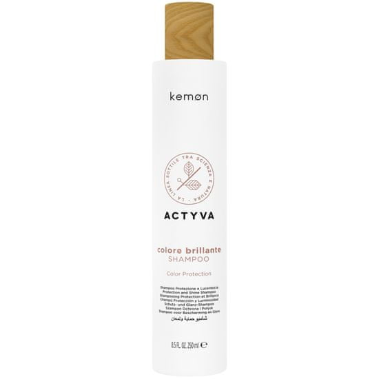 Kemon Actyva Colore Brillante Šampon vč. barev 250, šetrně myje vlasy, aniž by poškozoval strukturu vlasů
