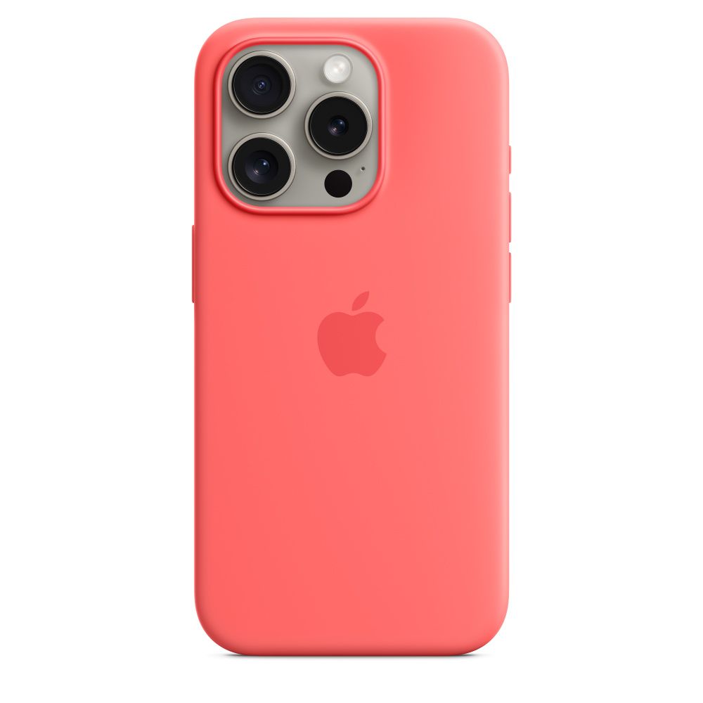 Levně Apple iPhone 15 Pro Silicone Case with MagSafe - Guava