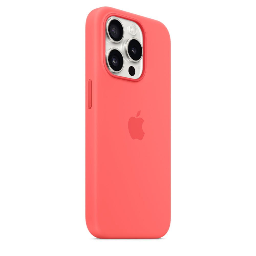 Apple iPhone 15 Pro szilikon tok MagSafe készülékkel - Guava