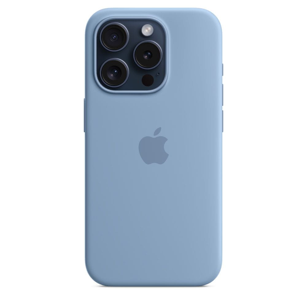 Apple iPhone 15 Pro szilikon tok MagSafe-talppal - Téli kék