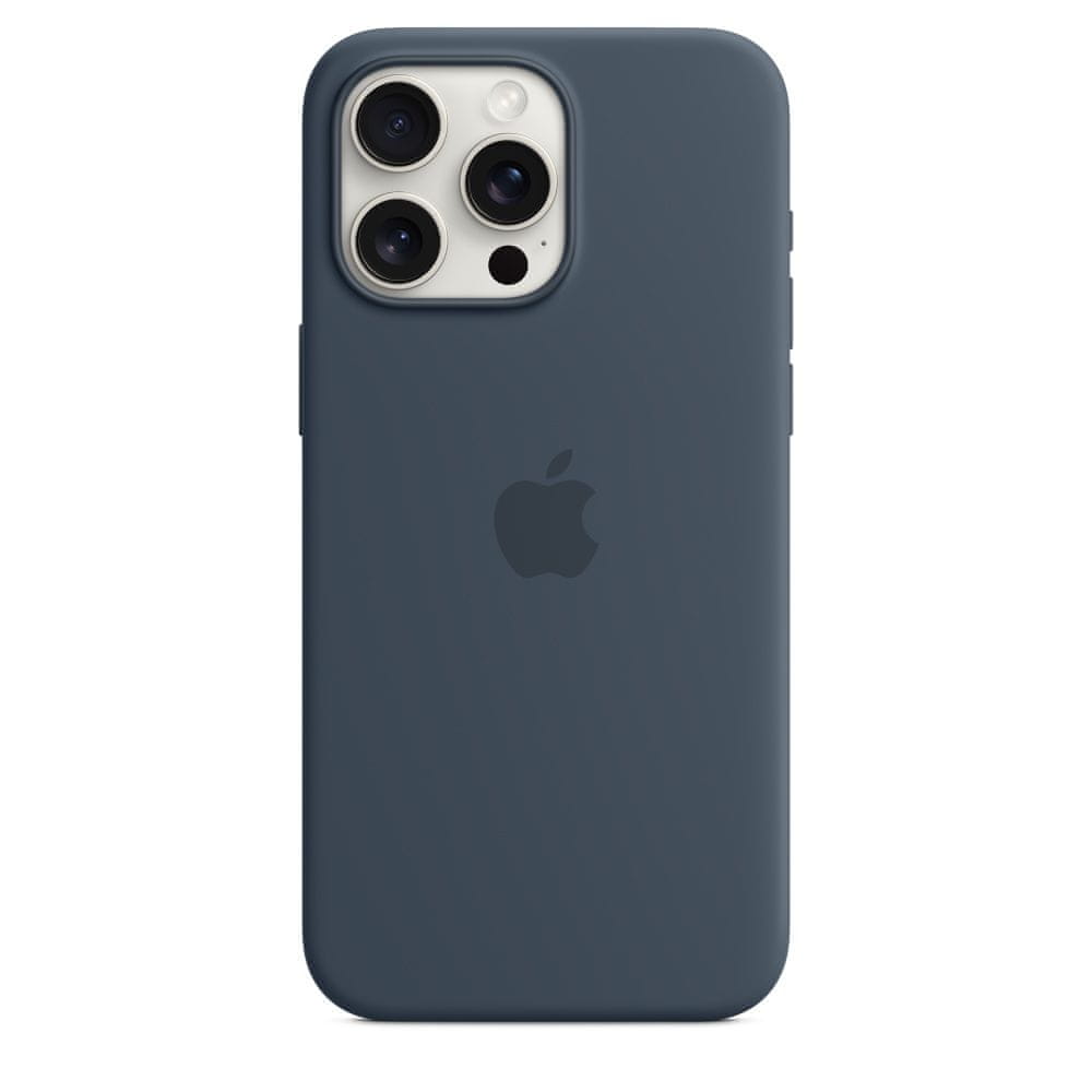 Levně Apple iPhone 15 Pro Max Silicone Case with MagSafe - Storm Blue