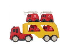 sarcia.eu Truck Odtahovka + 4 hasičská auta Kreslený Bioplastik MEGA CREATIVE 