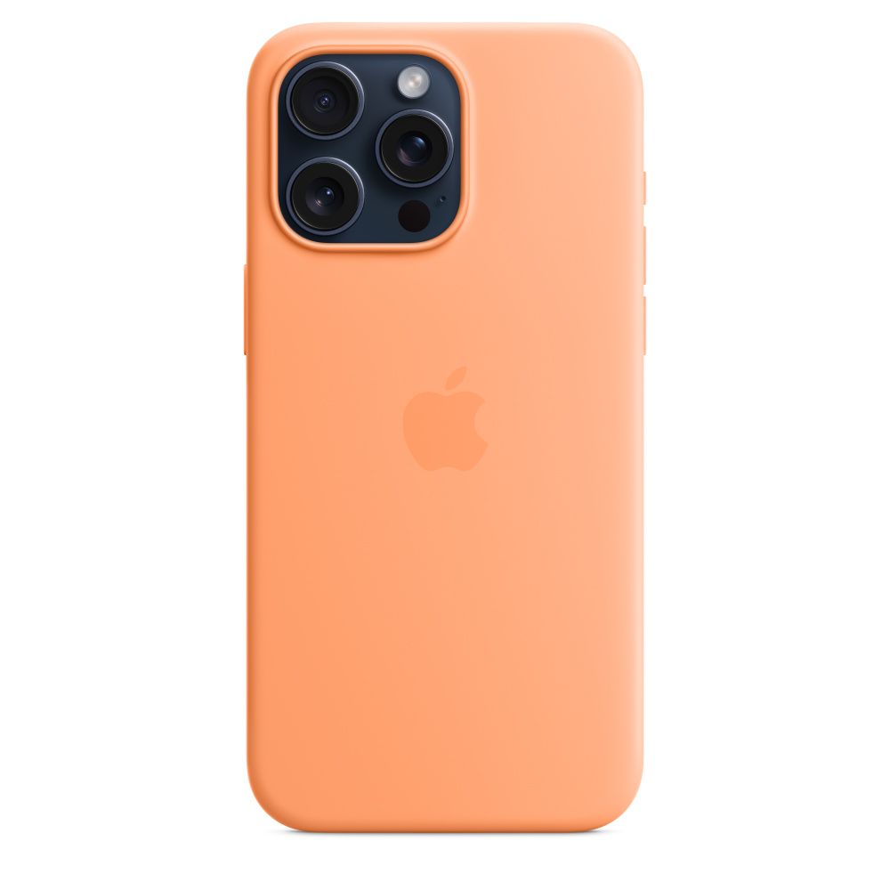 Apple iPhone 15 Pro Max szilikon tok MagSafe-tal - narancssárga Sorbet