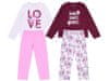 2 x Béžové a růžové pyžamo s růžemi 9-10 let 140 cm