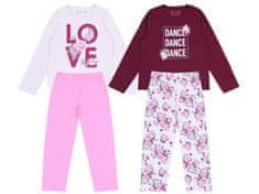 sarcia.eu 2 x Béžové a růžové pyžamo s růžemi 7-8 let 128 cm