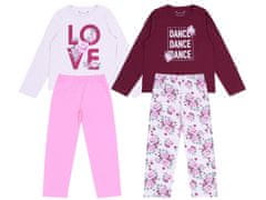 sarcia.eu 2 x Béžové a růžové pyžamo s růžemi 9-10 let 140 cm