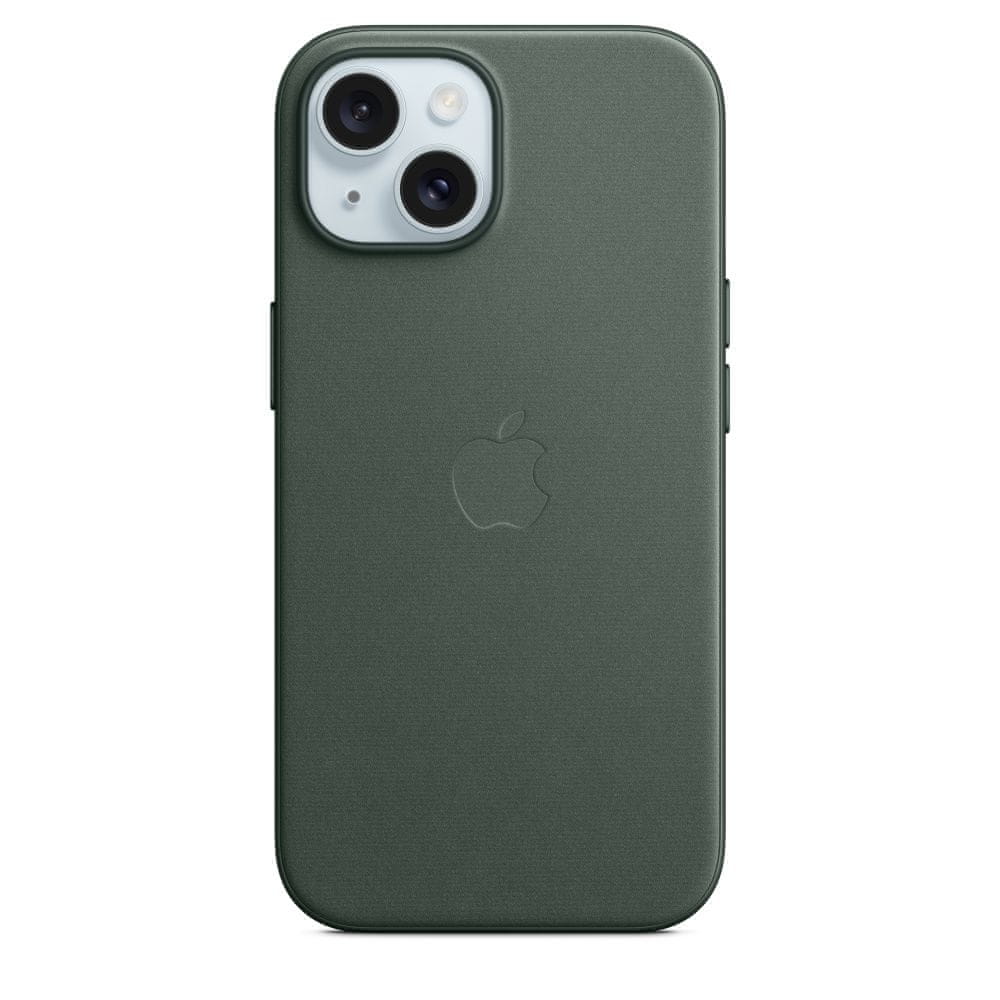 Levně Apple iPhone 15 FineWoven Case with MagSafe - Evergreen