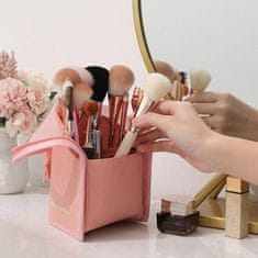 Northix Praktická taštička na makeup - růžová 