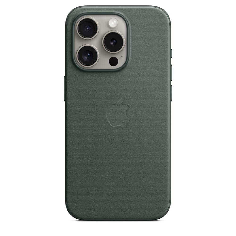 Levně Apple iPhone 15 Pro FineWoven Case with MagSafe - Evergreen