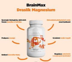 BrainMax Draslík Magnesium - Draslík citrát + Hořčík malát 200 kapslí
