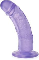 XSARA Zahnutý gelový penis realistické dildo na přísavce - 73047123