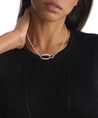 Calvin Klein Půvabný bronzový náhrdelník Sculptural 35000355