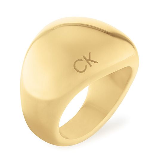 Calvin Klein Masivní pozlacený prsten Trends 35000441