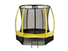 Jumpi 252cm/8FT Maxy Comfort Plus Žlutá zahradní trampolína s vnitřní mřížkou