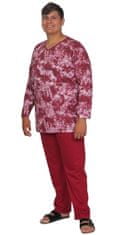 Nadměrky Hela Pyžamo dlouhé vínová batika 170