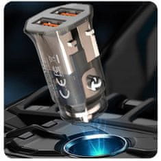 XO Mini nabíječka do auta 2x USB 2,4A 12W, další