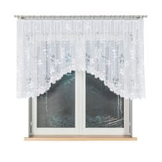 My Best Home Dekorační oblouková krátká záclona na žabky RENATA 110 bílá 350x110 cm MyBestHome