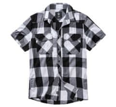 BRANDIT košile Checkshirt halfsleeve bílo-černá Velikost: S