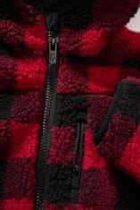 BRANDIT Dětská bunda Teddyfleecejacket Hood Červeno-černá Velikost: 134/140