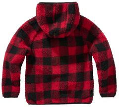 BRANDIT Dětská bunda Teddyfleecejacket Hood Červeno-černá Velikost: 134/140