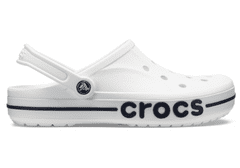 Crocs Bayaband Clogs pro muže, 46-47 EU, M12, Pantofle, Dřeváky, White/Navy, Bílá, 205089-126
