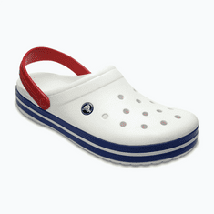 Crocs Crocband Clogs pro muže, 45-46 EU, M11, Pantofle, Dřeváky, White/Blue Jean, Bílá, 11016-11I