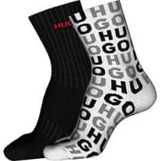 Hugo Boss 2 PACK - pánské ponožky HUGO 50501958-100 (Velikost 43-46)