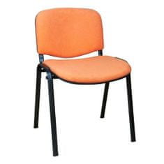 Manutan Konferenční židle ISO Velours Black, oranžová