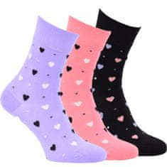 RS RS dámské bavlněné zdravotní vzorované srdíčkové ponožky 1191923 3-pack, 39-42