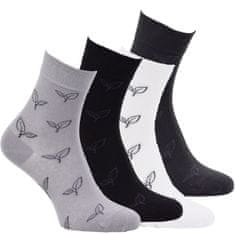 Zdravé Ponožky  Dámské bavlněné vzorované elastické ponožky s příjemným lemem 6102023 4-pack, 39-42