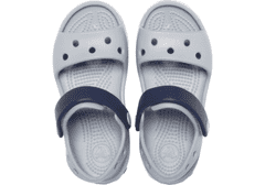 Crocband Sandals pro děti, 33-34 EU, J2, Sandály, Pantofle, Light Grey/Navy, Šedá, 12856-01U