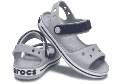 Crocs Crocband Sandals pro děti, 25-26 EU, C9, Sandály, Pantofle, Light Grey/Navy, Šedá, 12856-01U