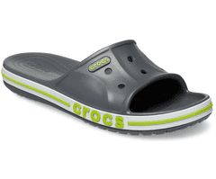 Crocs Bayaband Slides Unisex, 41-42 EU, M8W10, Pantofle, Sandály, Slate Grey/Lime Punch, Šedá, 205392-0GX