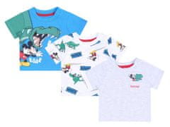 sarcia.eu 3x Bílá a modrá trička Mickey Mouse DISNEY 6-9 m 74 cm