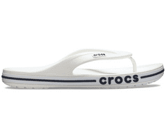 Crocs Bayaband Flip-Flops pro muže, 45-46 EU, M11, Žabky, Pantofle, Sandály, White/Navy, Bílá, 205393-126
