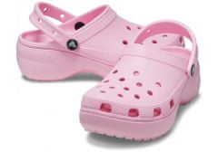 Crocs Classic Platform Clogs pro ženy, 36-37 EU, W6, Pantofle, Dřeváky, Flamingo, Růžová, 206750-6S0