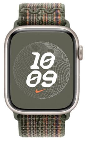 Apple 45mm Sequoia/Orange Nike Sport Loop