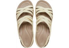 Crocs Brooklyn Strappy Low Wedge Sandals pro ženy, 36-37 EU, W6, Sandály, Pantofle, Bone, Béžová, 206751-2Y2