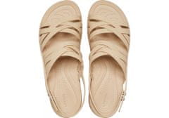 Crocs Brooklyn Strappy Low Wedge Sandals pro ženy, 42-43 EU, W11, Sandály, Pantofle, Chai, Béžová, 206751-212