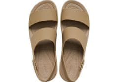 Crocs Brooklyn Low Wedge Sandals pro ženy, 36-37 EU, W6, Sandály, Pantofle, Khaki/Bone, Hnědá, 206453-2YI