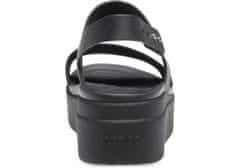 Crocs Brooklyn Low Wedge Sandals pro ženy, 38-39 EU, W8, Sandály, Pantofle, Black/Black, Černá, 206453-060