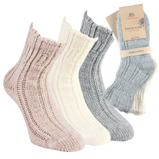 RS RS dámské vlněné teplé zkrácené zdravotní ponožky 1443214 3-pack