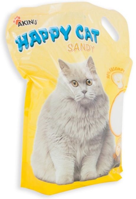 Levně Akinu stelivo HAPPY CAT 7,2 l Sandy
