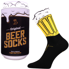 WiTSocks Veselé Ponožky Pivo 3 v dárkové pivní plechovce, 39-42