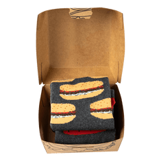 WiTSocks Veselé Ponožky Hamburger+hranolky - 2 páry v dárkové krabičce, 35-38