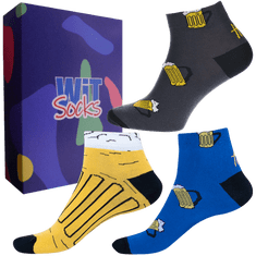 WiTSocks COPY Veselé Ponožky Dárkový set - Pivo nízké, 39-42