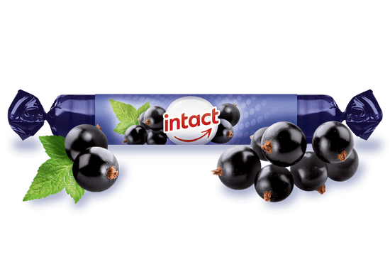 Intact Intact hroznový cukr s vitamínem C ČERNÝ RYBÍZ 40 g